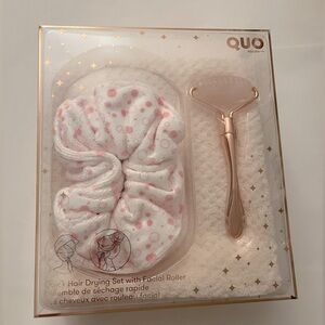 Quo Beauty Quick Hair Drying Set with Facial Roller